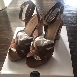 Aldo Gaclya block heel strappy leather sandal NWT